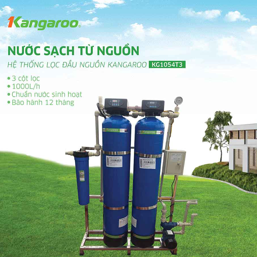 Hệ thống lọc nước đầu nguồn Kangaroo KG1054T3