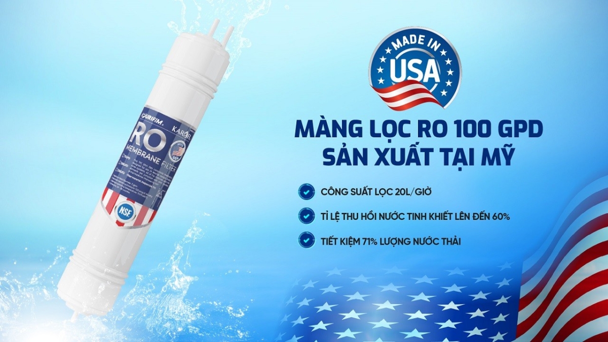 Màng lọc RO 100 GPD thay nhanh Purifim sản xuất tại Mỹ