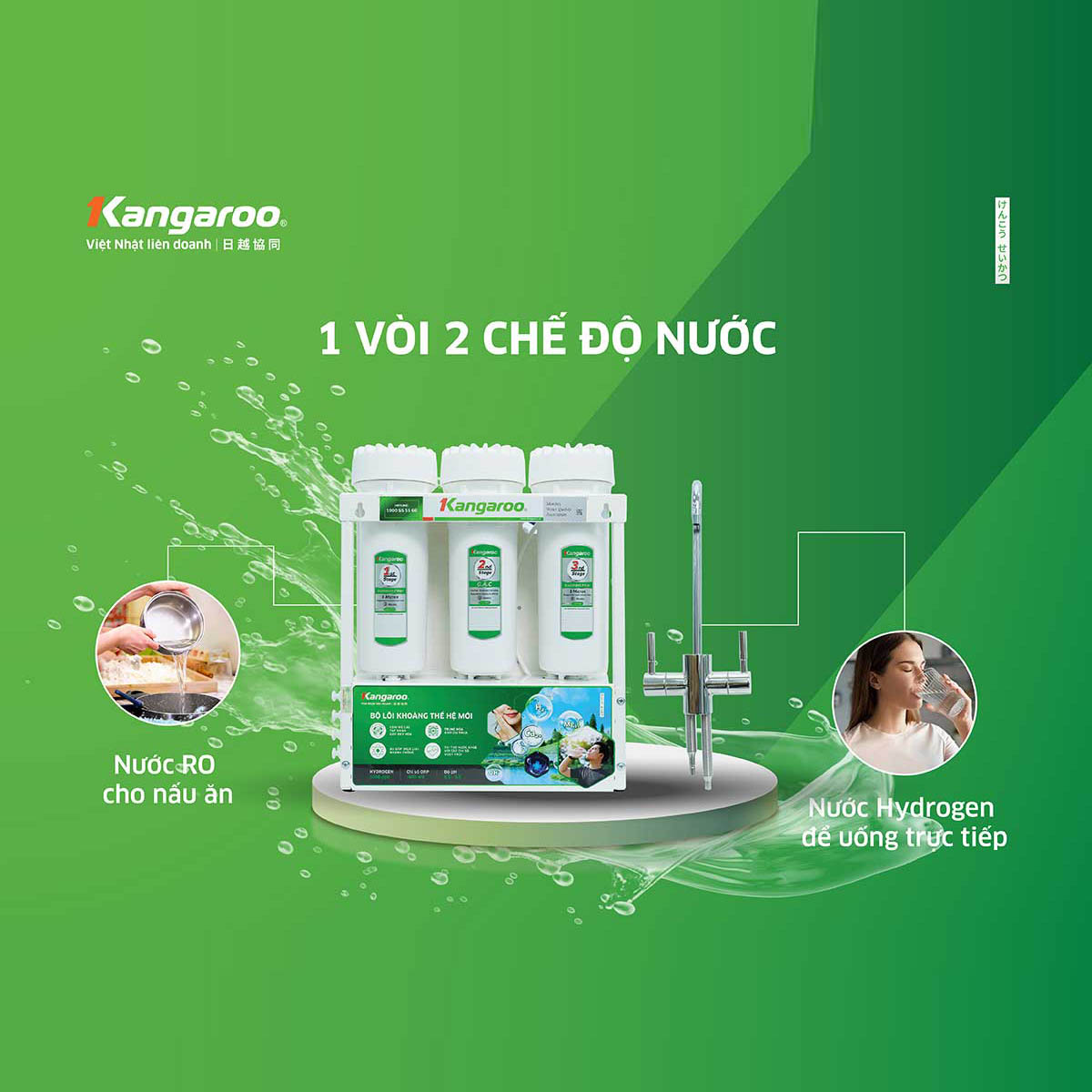 Máy lọc nước Kangaroo Hydrogen KGRP08K