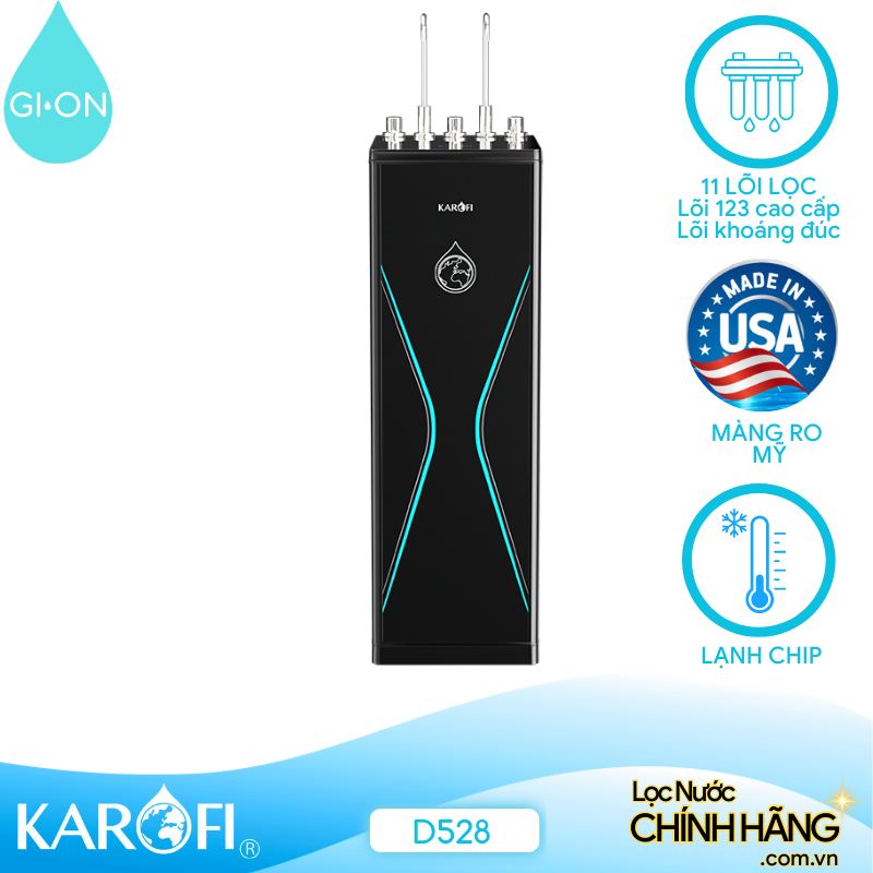 Máy lọc nước nóng lạnh Karofi KAD-D528