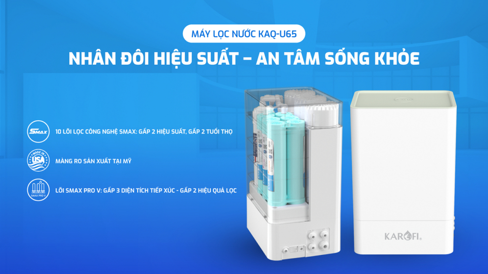Máy lọc nước Karofi KAQ-U65 sang trọng tinh tế