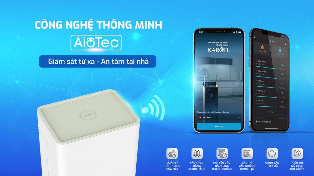 Máy lọc nước Karofi KAQ-U98 thông minh