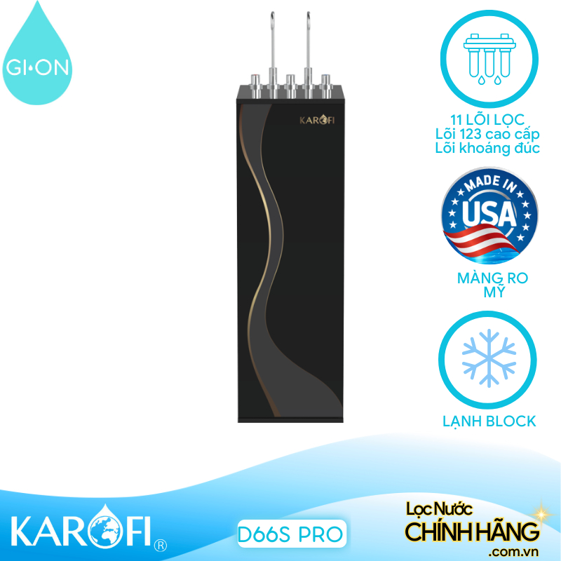 Máy lọc nước nóng lạnh Karofi KAD-D66S PRO