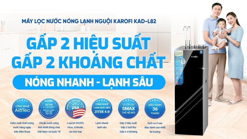 Máy lọc nước nóng lạnh Karofi L82