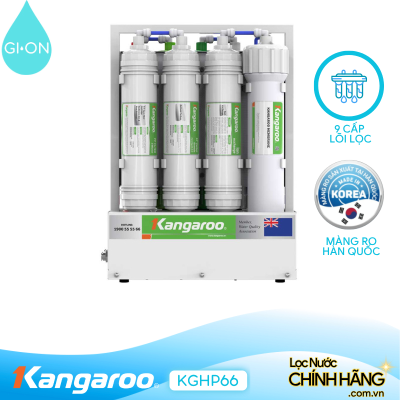 Máy lọc nước Kangaroo Hydrogen để gầm KGHP66