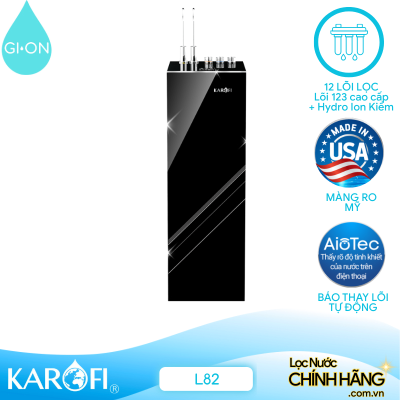 Máy lọc nước nóng lạnh Karofi KAD-L82