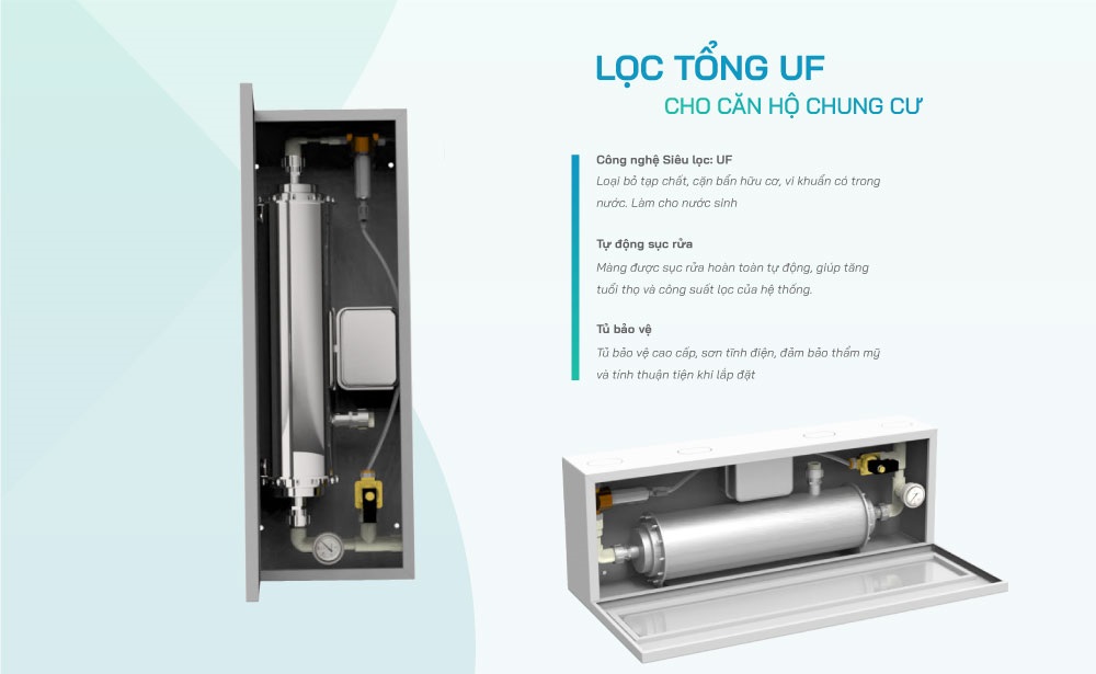 Máy lọc nước cho chung cư công suất 1500L/h – KSUF1500