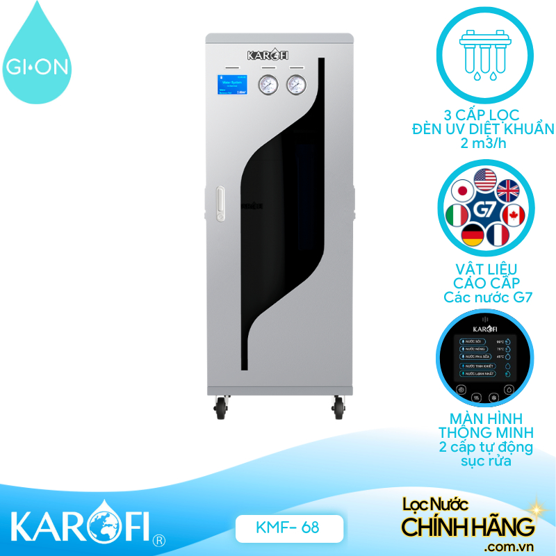 Hệ Thống Lọc Nước Đầu Nguồn Cao Cấp Karofi KMF- 68