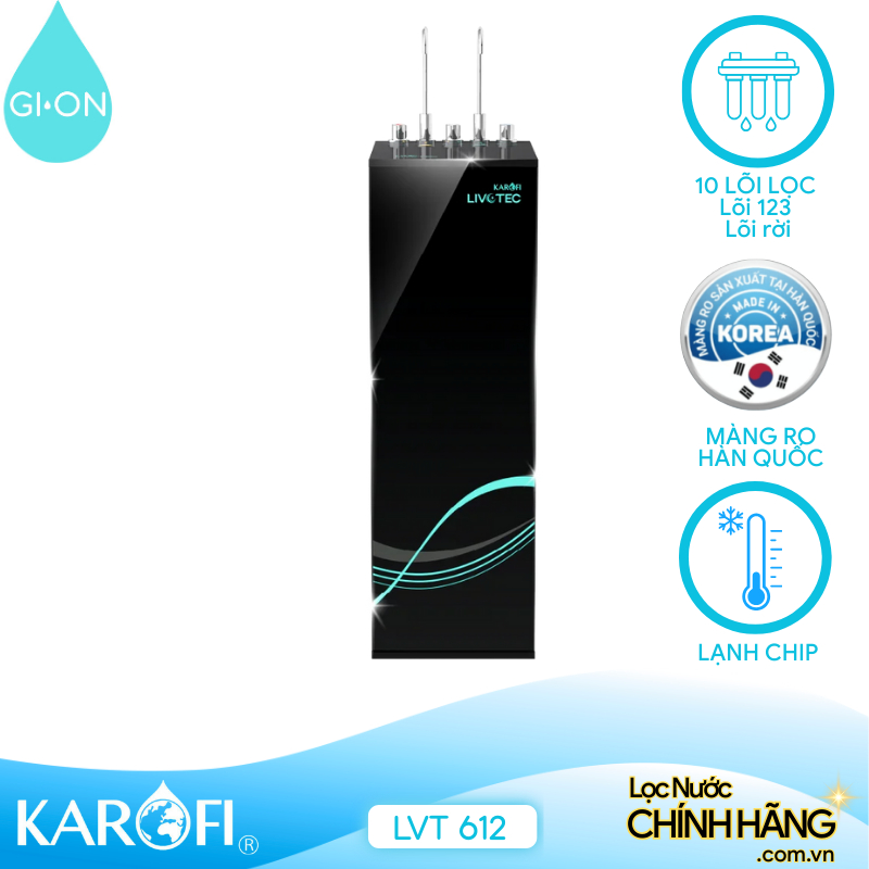 Máy lọc nước nóng lạnh Karofi Livotec 612