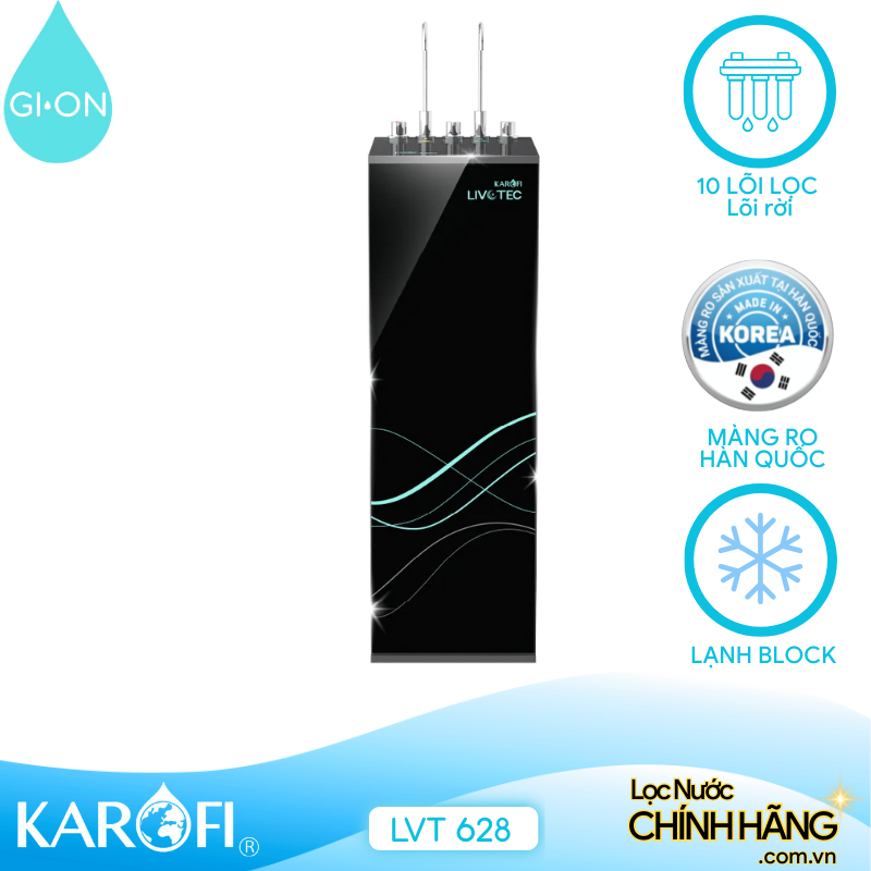 Máy lọc nước nóng lạnh Karofi Livotec 628