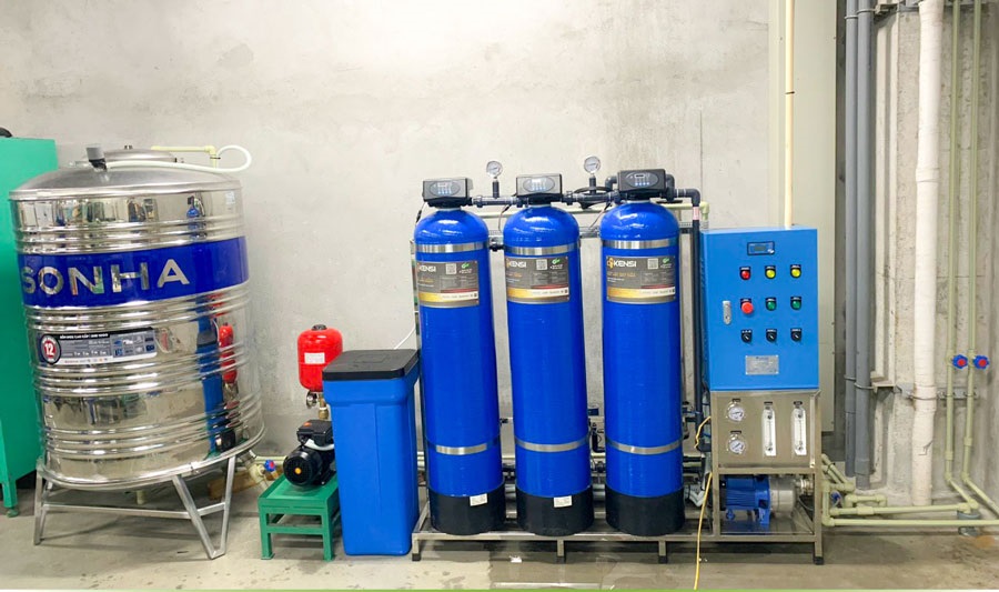Máy Lọc Nước RO Công Nghiệp 500 Lít/Giờ Cột Inox Kensi