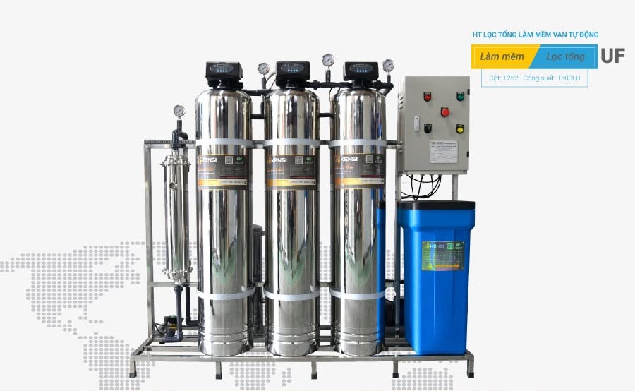 Hệ thống Lọc tổng đầu nguồn 3 cột 