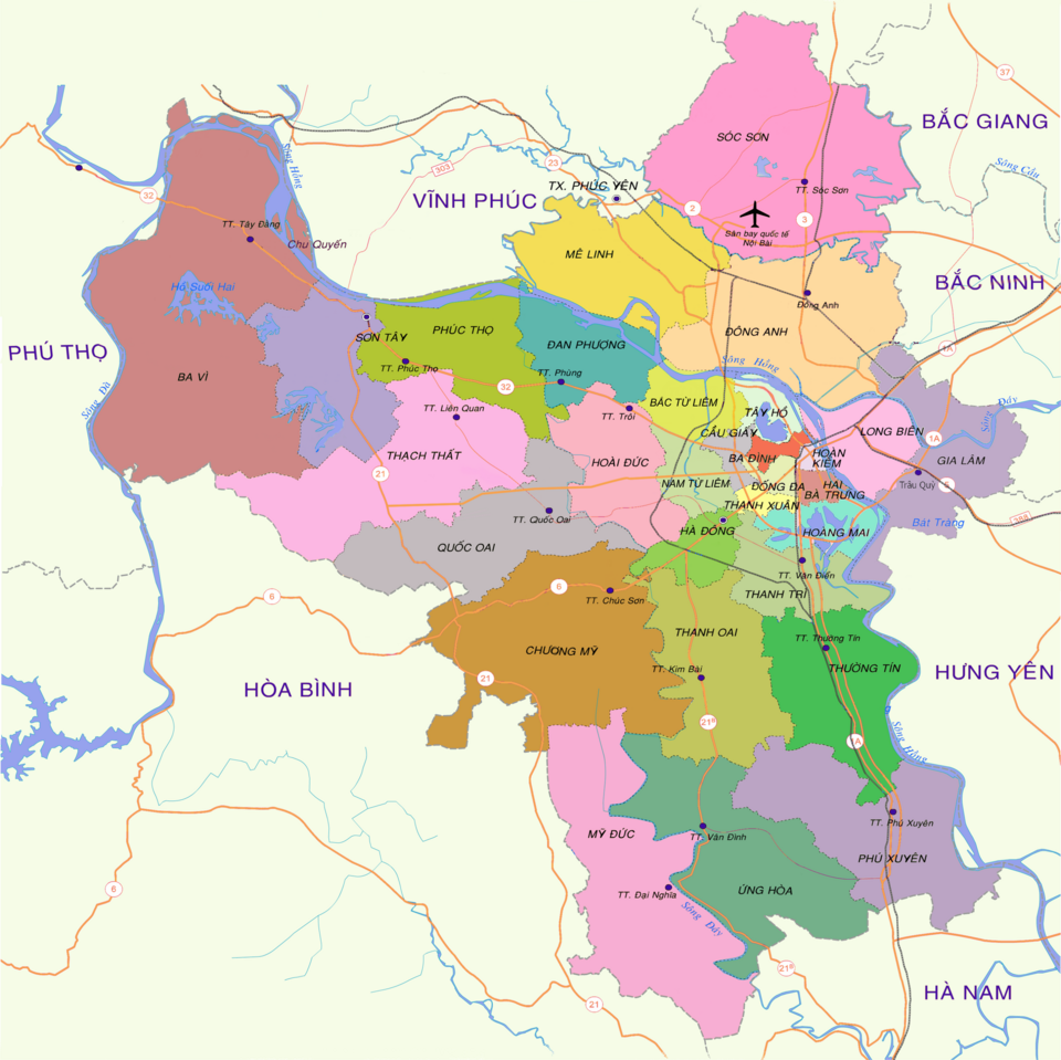 Bản đồ quận Long Biên (cũ)