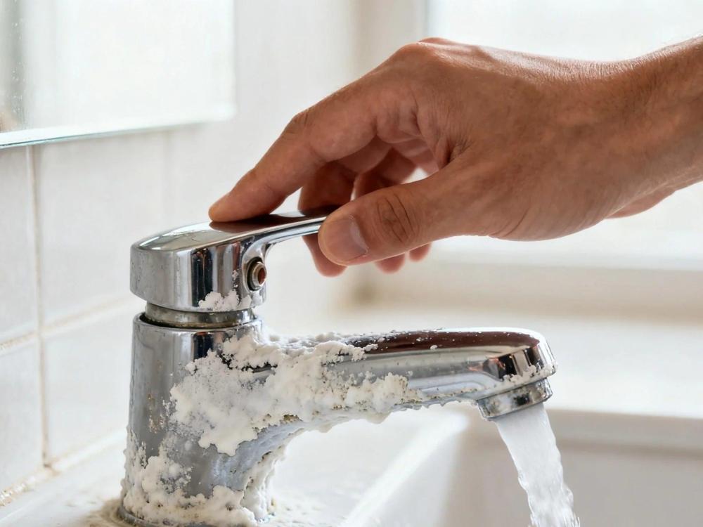 Cặn trắng bám trên thiết bị