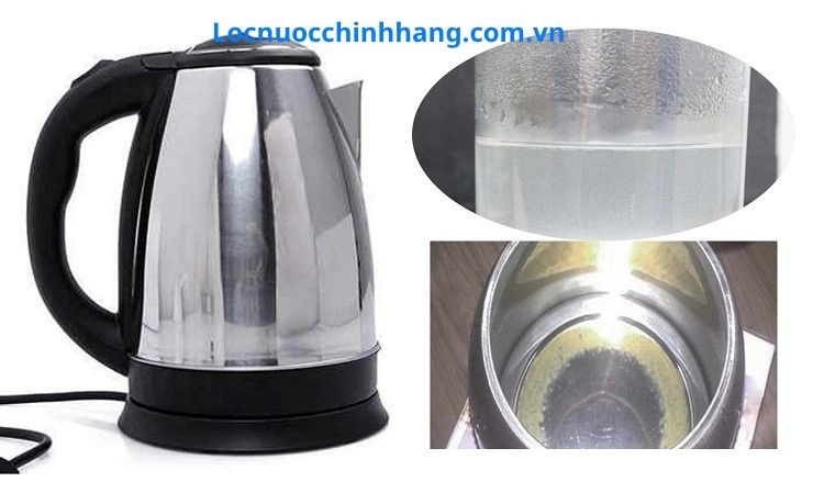 Dấu hiệu nước đun sôi có cặn trắng