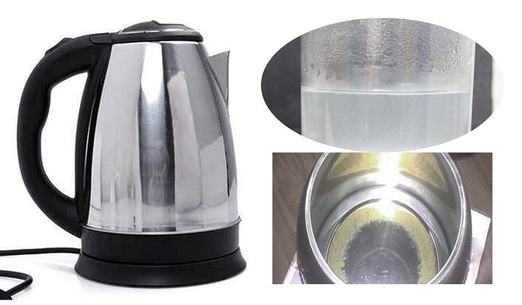 Nước đun sôi có cặn trắng 