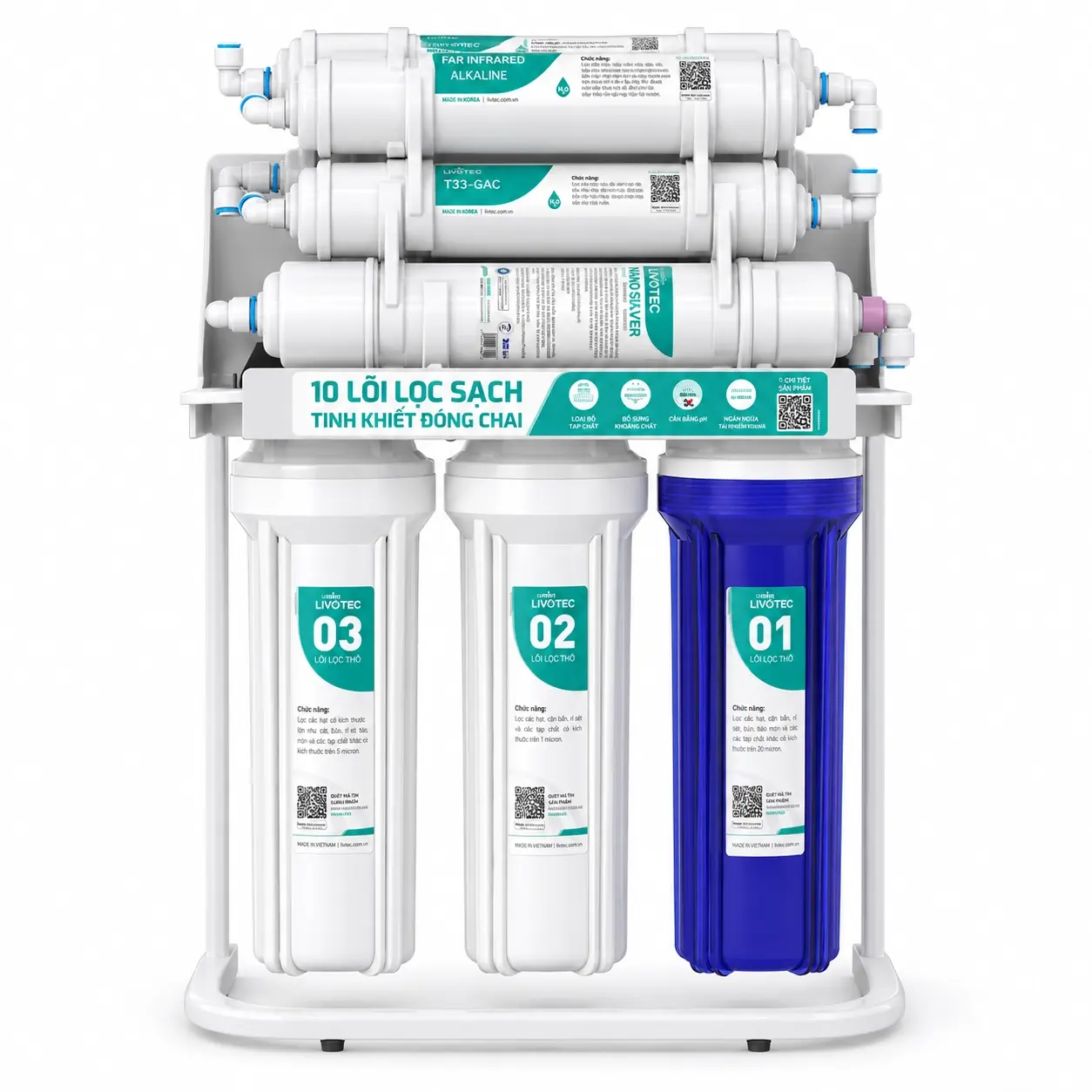 Máy lọc nước Karofi Livotec 216 10 lõi, 20L/h