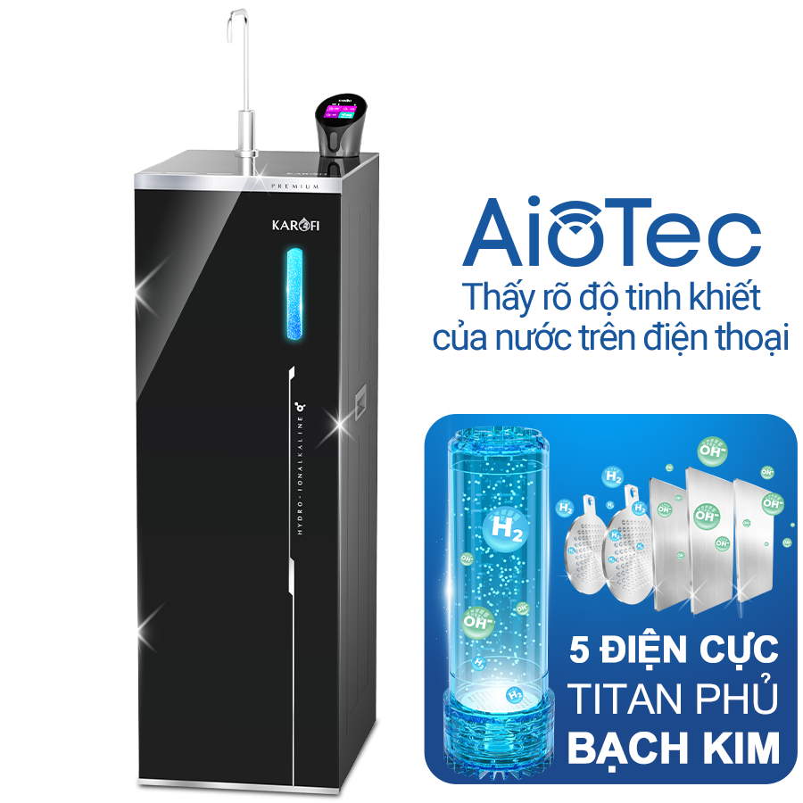 Karofi KAE-S68 PRO: Máy lọc nước Hydro-ion kiềm 12+1 lõi
